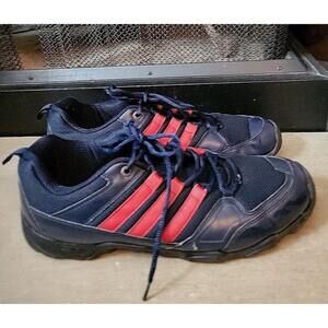 Adidas 3stripe Red And Blue Leather Sneaker Shoe Men's Size 12.5 Retro R…